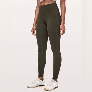 Lululemon Dark Olive Wunder Under High-Rise Tight Size 12